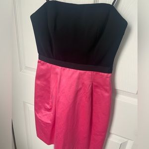 BCBG pink and black mini dress with pockets size 0